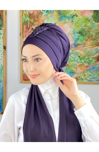 Purple Ready to Wear Turban 3214MAYŞAP32-03