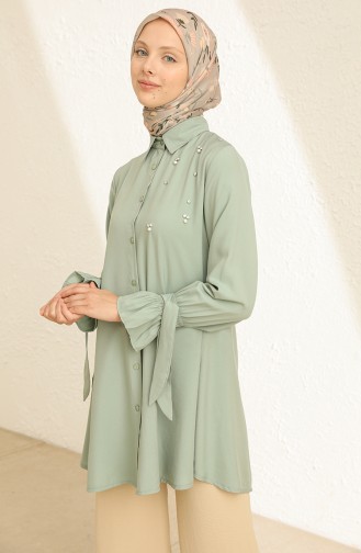 Mint green Overhemdblouse 2224-06