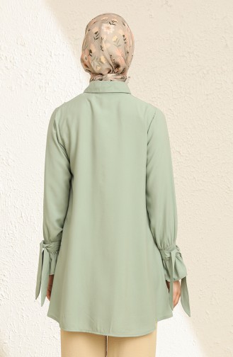 Mint green Overhemdblouse 2224-06