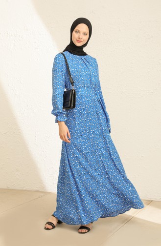 Saxe Hijab Dress 60216-03