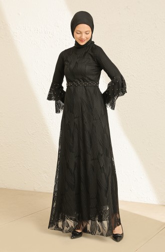 Schwarz Hijab-Abendkleider 13266
