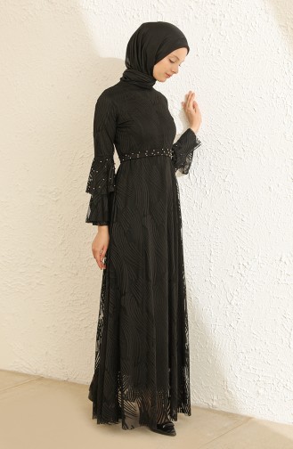 Schwarz Hijab-Abendkleider 13266