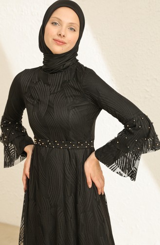 Schwarz Hijab-Abendkleider 13266
