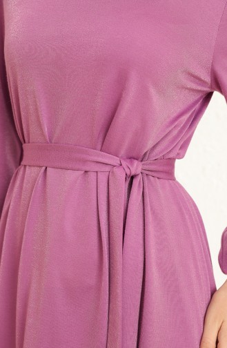 Kuşaklı Tunik Pantolon İkili Takım 2266-01 Lila