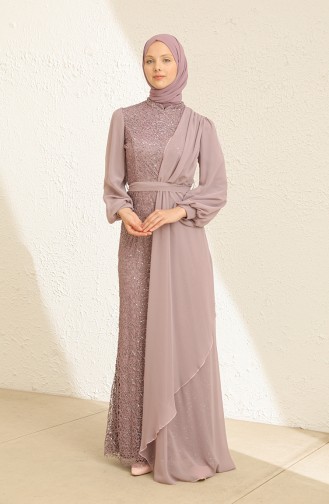 Lila Hijab-Abendkleider 5516-09