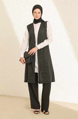 Schwarz Strickjacke 8482-01