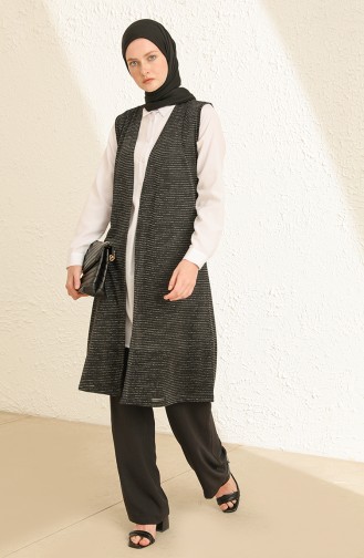 Schwarz Strickjacke 8482-01