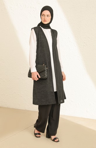 Schwarz Strickjacke 8482-01