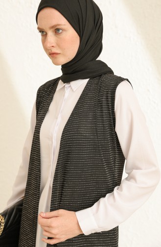 Schwarz Strickjacke 8482-01