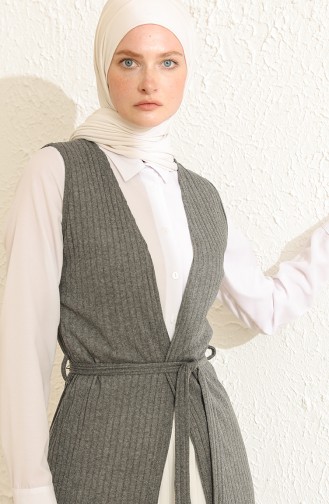 Tofisa Kaşkorse Kuşaklı Yelek 3962-01 Antrasit