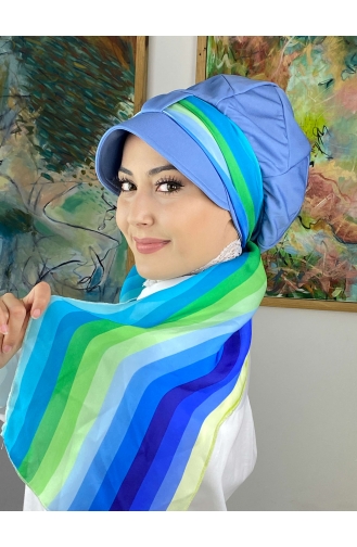 Green Ready to Wear Turban 214MAYŞAP02-04