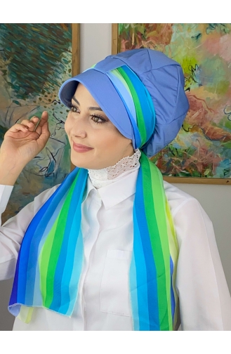 Green Ready to Wear Turban 214MAYŞAP02-04