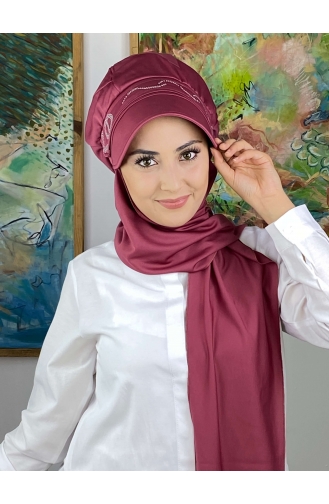 Dark Dusty Rose Ready to wear Turban 2014MAYŞAP20-11t