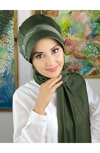 Henna-Grün Praktischer Turban 2014MAYŞAP20-12