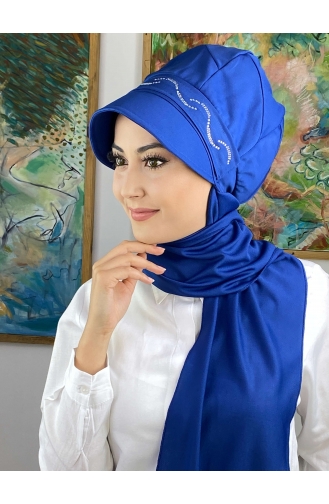 Saks-Blau Praktischer Turban 2014MAYŞAP20-04