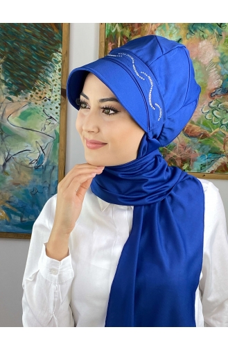 Saks-Blau Praktischer Turban 2014MAYŞAP20-04