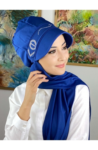 Saks-Blau Praktischer Turban 2014MAYŞAP20-04