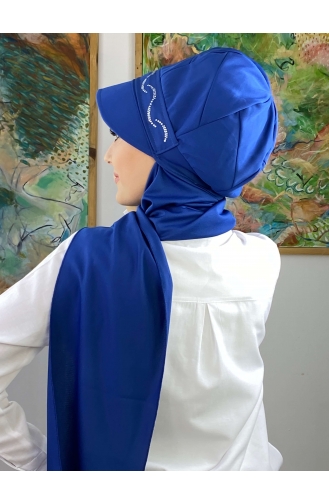 Saks-Blau Praktischer Turban 2014MAYŞAP20-04