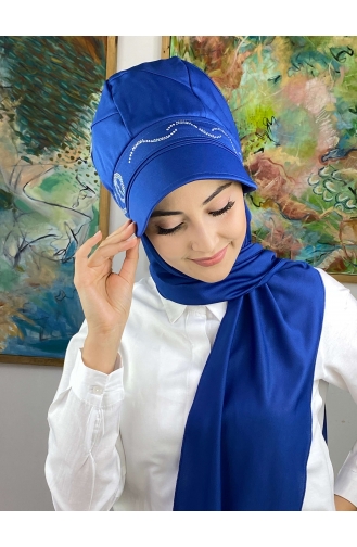 Saks-Blau Praktischer Turban 2014MAYŞAP20-04