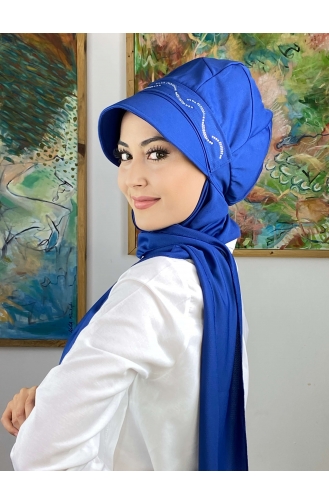 Saks-Blau Praktischer Turban 2014MAYŞAP20-04