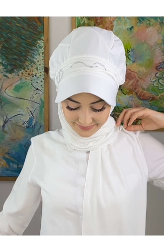 Weiß Praktischer Turban 2014MAYŞAP20-05