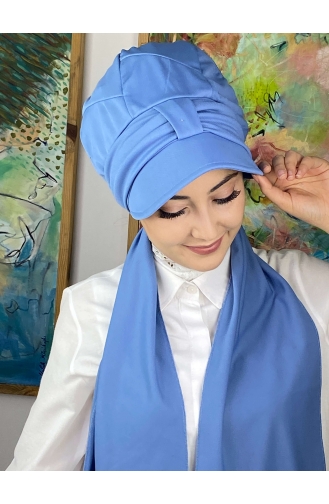 Blue Ready to Wear Turban 114MAYŞAP01-01