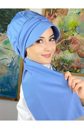 Blue Ready to Wear Turban 114MAYŞAP01-01