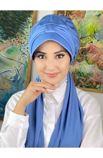 Turban Pret-a-Porter Bleu 114MAYŞAP01-01