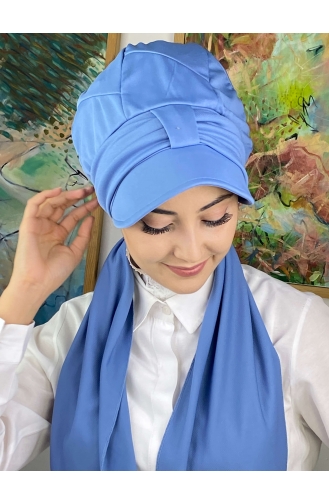 Blue Ready to Wear Turban 114MAYŞAP01-01