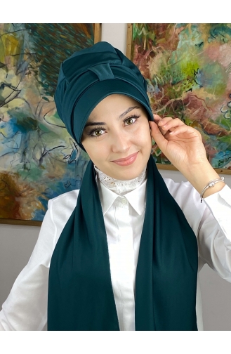 Mint Green Ready to Wear Turban 114MAYŞAP01-02