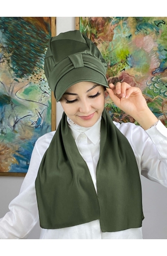 Henna Green Ready to wear Turban 114MAYŞAP01-05