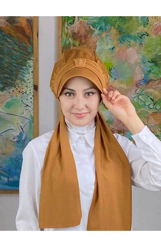 Mustard Ready to wear Turban 114MAYŞAP01-06