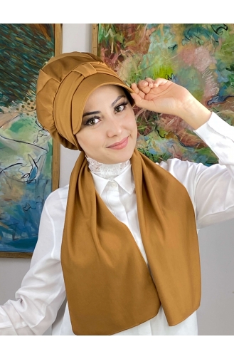 Mustard Ready to wear Turban 114MAYŞAP01-06