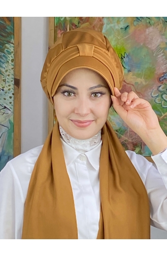 Mustard Ready to Wear Turban 114MAYŞAP01-06