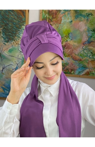 Purple Ready to wear Turban 3NZL705223-10