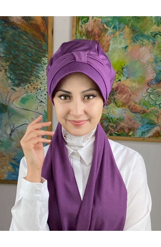 Lila Praktischer Turban 3NZL705223-10