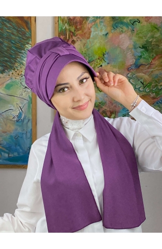 Lila Praktischer Turban 3NZL705223-10