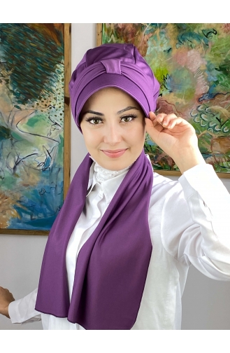 Purple Ready to wear Turban 3NZL705223-10