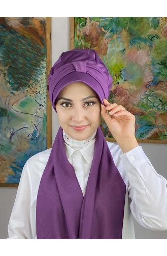 Lila Praktischer Turban 3NZL705223-10