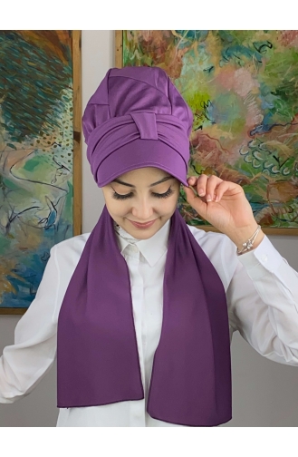 Purple Ready to wear Turban 3NZL705223-10