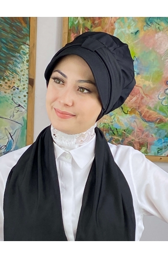 Black Ready to Wear Turban 3NZL705223-11