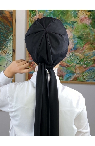 Black Ready to Wear Turban 3NZL705223-11