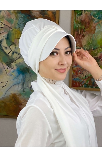 White Ready to Wear Turban 3NZL705223-01