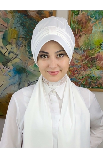 Turban Pret-a-Porter Blanc 3NZL705223-01