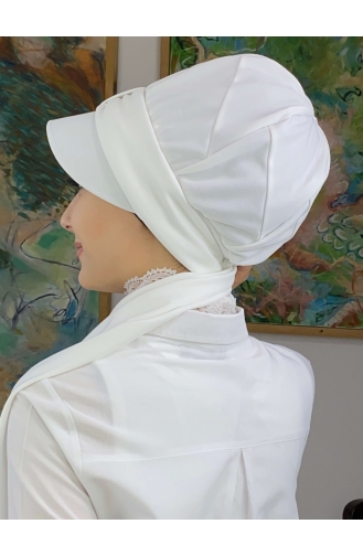 White Ready to Wear Turban 3NZL705223-01