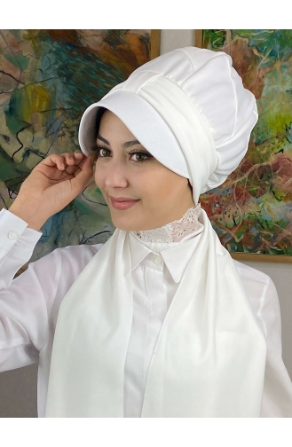 White Ready to Wear Turban 3NZL705223-01