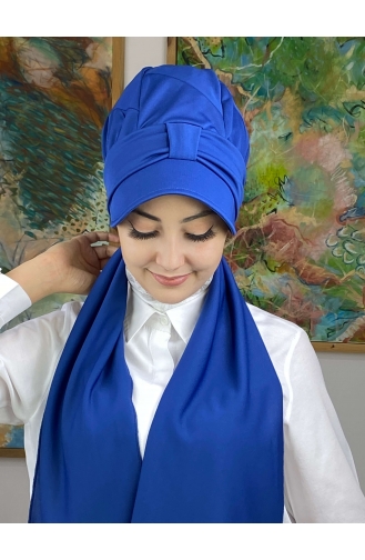 Saxon blue Ready to wear Turban 3NZL705223-04