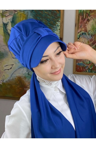 Saxon blue Ready to wear Turban 3NZL705223-04