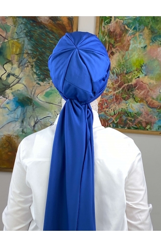 Saxon blue Ready to wear Turban 3NZL705223-04