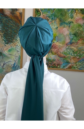 Nefti Yeşil Ready to wear Turban 3NZL705223-05